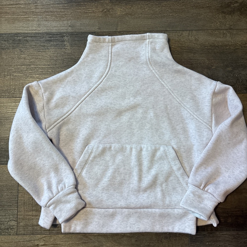 Athleta Girl 6 XS Pullover Heathered Pink Cozy Comfy Kids